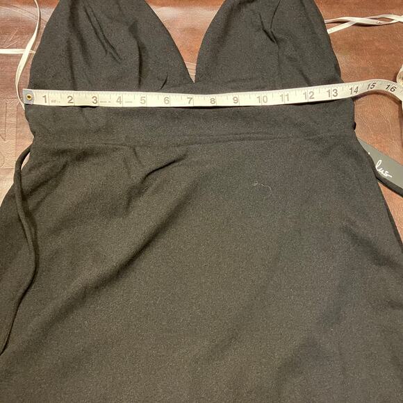 New Lulus‎ Be My Date Black Lace-Up Maxi Dress Womens Large Classic Formal - Picture 13 of 13